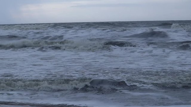 Sea Ocean Current Waves At Beach In Chennai India