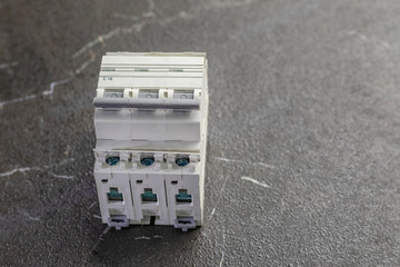 marble background. automatic circuit breaker. circuit breaker