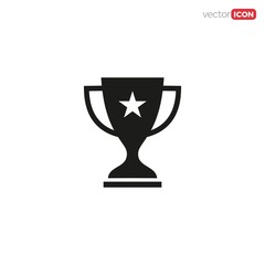 trophy icon/symbol/Logo Design Vector Template Illustration