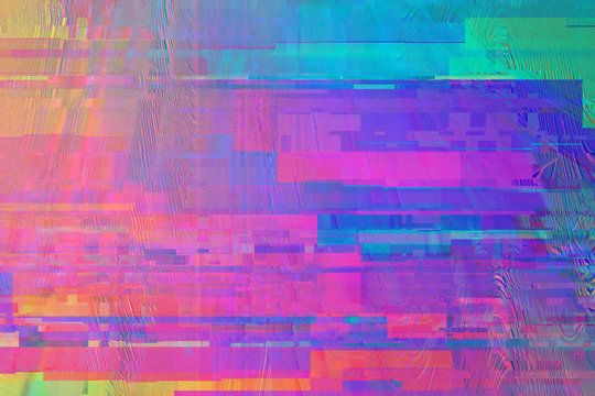 Colorful rainbow digital pixel glitch background/texture