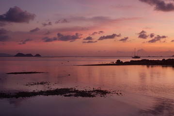 beautiful sunset on Koh Phangan, Thailand