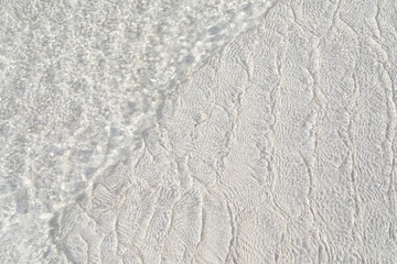 Shallow sea and white sand background