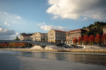 University of Deusto near the river bank in Bilbao