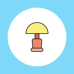 Bedside lamp vector icon sign symbol