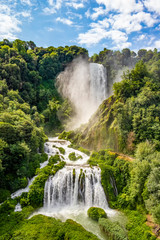 Fototapeta premium View of the Marmore Falls, Terni - Italy