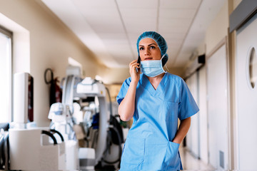 Beautiful nurse resting