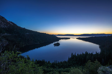 Sunrise at Emerald Bay, Lake Tahoe, California, USA