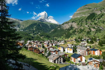 A view on Zermat from a train