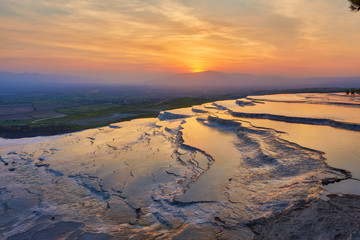 landscape of pamukkale, turkey.