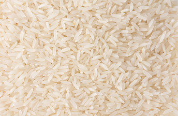 Top closeup view of raw rice