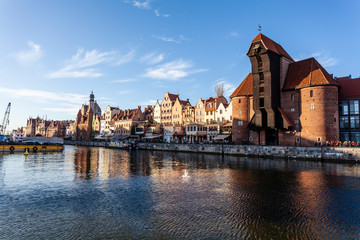 Gdansk Crane on the Motlawa's Long Embankment in Gdansk, Poland