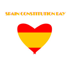 Concept of Constitution Day in Spain or Día de la Constitución Española in Spanish. Template for background, banner, card, poster with text inscription.  6 December