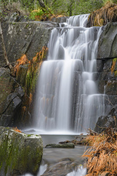 waterfall in autumn in Las Hurdes, Extremadura