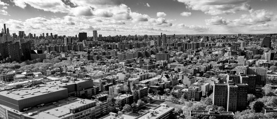 Bright Sunny Day over Housing Authority Buildings in Harlem New York