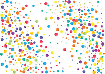 Festive color round confetti background. Abstract frame confetti texture for holiday, postcard, poster, website, carnivals, birthday and children's parties. Cover confetti mock-up. Wedding card layout
