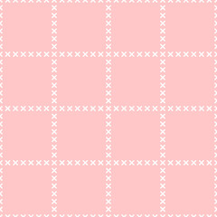 Seamless vector plaid pattern with crosses. Design for wallpaper, fabric, textile, wrapping.