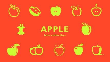apple  icon collection (vector fruits)