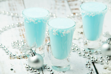 Three shots with Frost Jack cocktail	