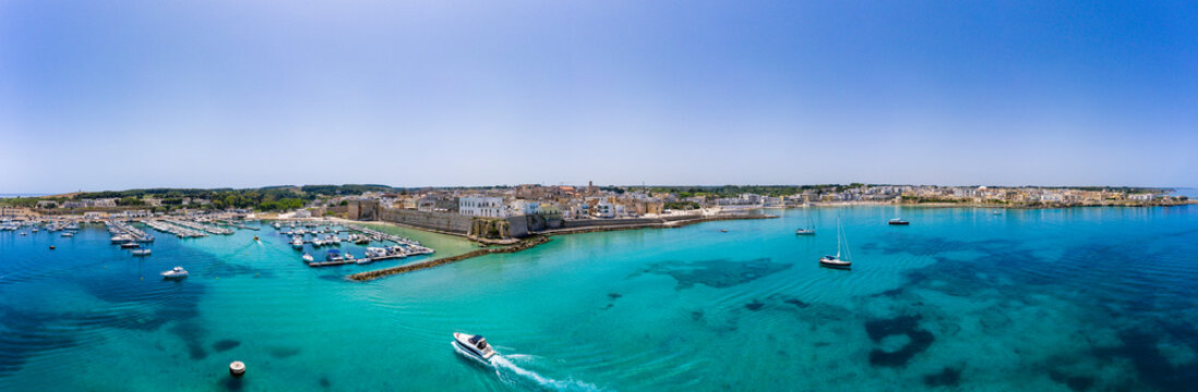 Italy, Apulia, Lecce, aerial view of coast