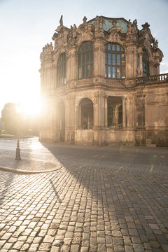 View of Zwinger palace against sky during sunset in Dresden, Saxony, Germany