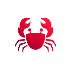 Crab Silhouette Clipart, Crab Icon and Logo Vector