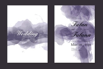 wedding invitation card abstract watercolor pastel color tone beautiful elegant simple frame vintage retro ornament decoration background mockup greeting template vector illustration