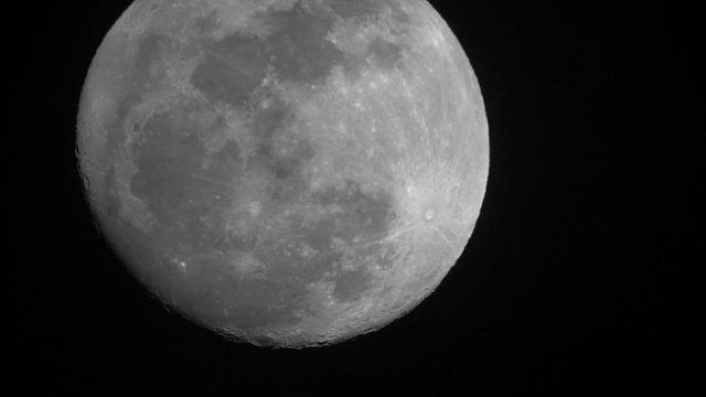 Image of the moon through a telescope