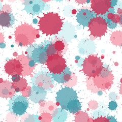 Watercolor transparent stains vector seamless grunge background.