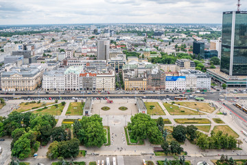 Fototapeta premium Panoramiczny widok na miasto Warszawa w Polsce