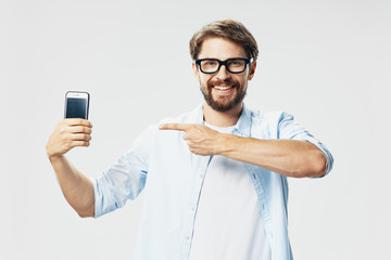 young man with mobile phone