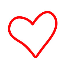 Heart icon. read heart vector symbol. line style. 