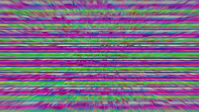Transforming neon sci-fi fashion glittering background. Data mosh concept. 