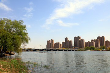 Fototapeta premium Waterfront City Architectural Landscape
