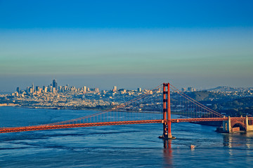 South Tower of Golden Gate Bridge and San Francisco