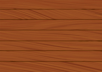Arranged brown wooden plank texture background. Vector.