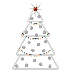 Christmas tree image. Christmas decoration - Vector illustration
