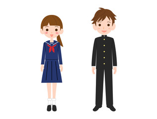 Fototapeta premium 学生 男女