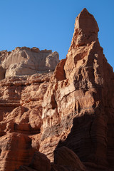 Fototapeta premium Red cliffs of Khermen Tsav canyon
