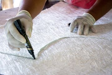 white glass fiber composite raw material background
