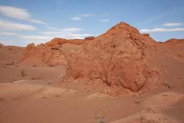 Red cliffs of Khermen Tsav canyon
