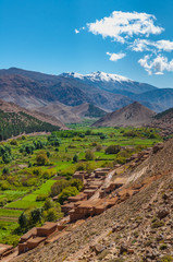 Fototapeta na wymiar Fortified collective granary in the high Aït Bouguemez valley in Morocco