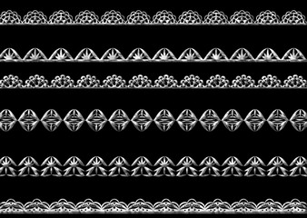 3d antique geometric border pattern