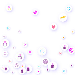 Social media marketing, Communication concept.