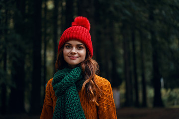 portrait of young woman in winter