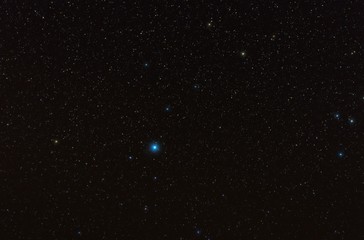 Vega in the constellation Lyra in the dark sky full of stars © Neven Krcmarek/Wirestock