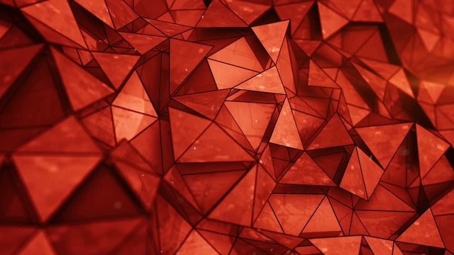 Futuristic red glossy construction loopable 3D render animation