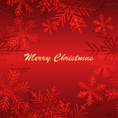 Fototapeta na wymiar Vector Christmas card. Golden lettering 