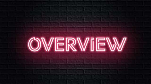 red neon video animation overview