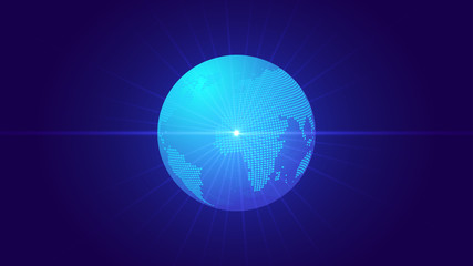 globe on abstract background