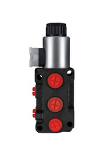 Electric Hydraulic distributor of the tractor on isolated white background